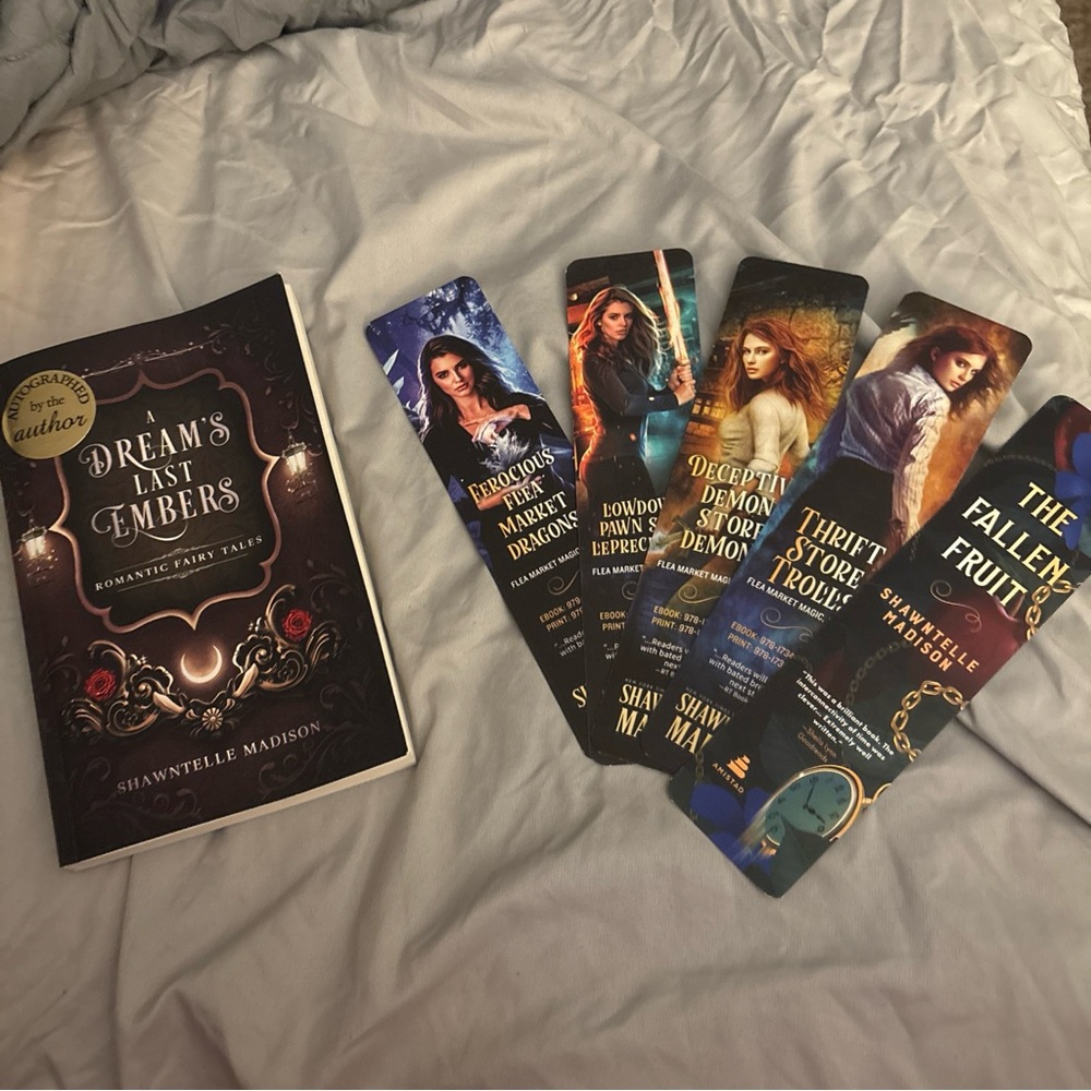 A Dream's Last Embers Shawntelle Madison Autographed (personalized) & Bookmarks